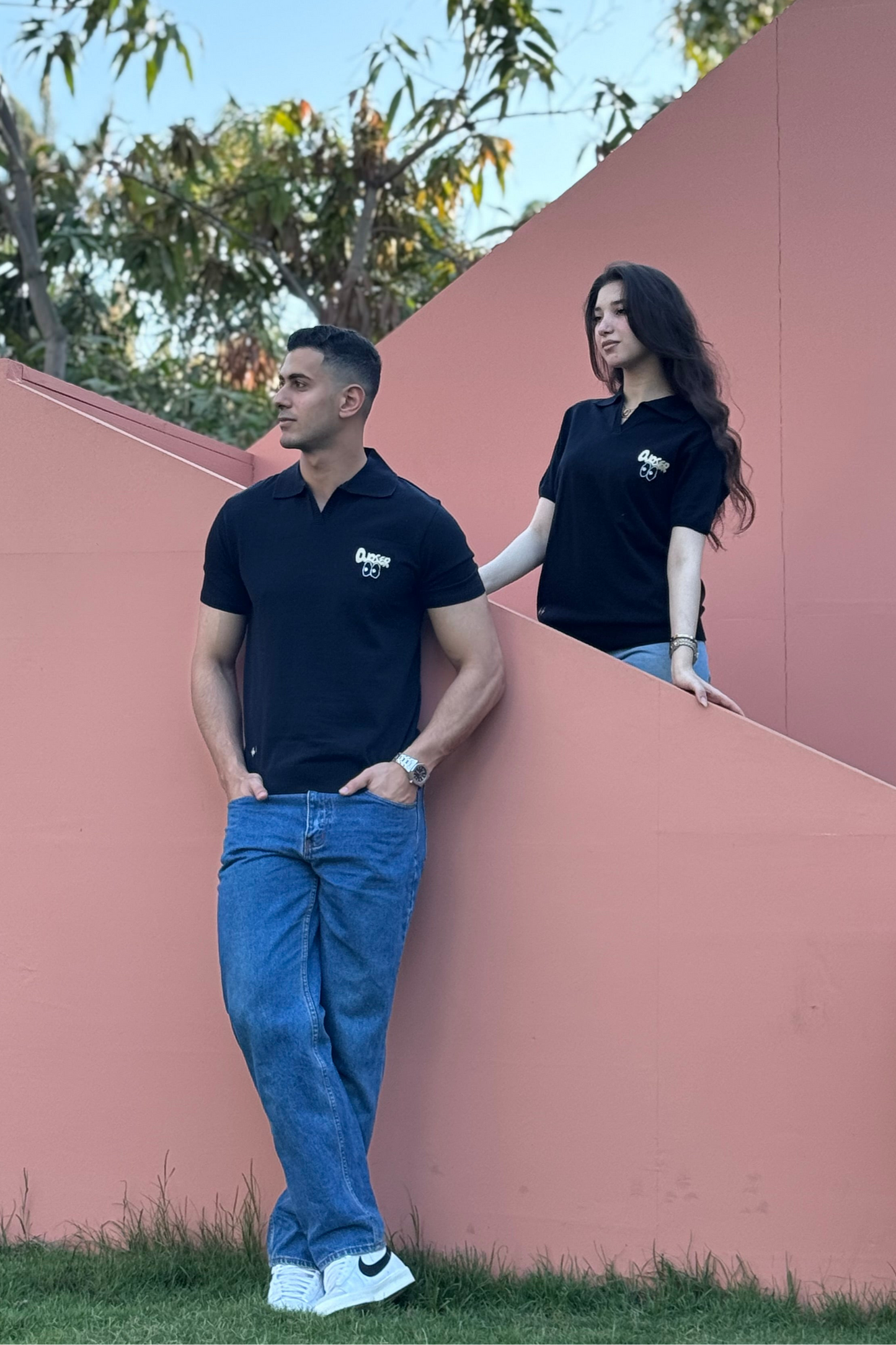 Djoser signature polo in navy blue