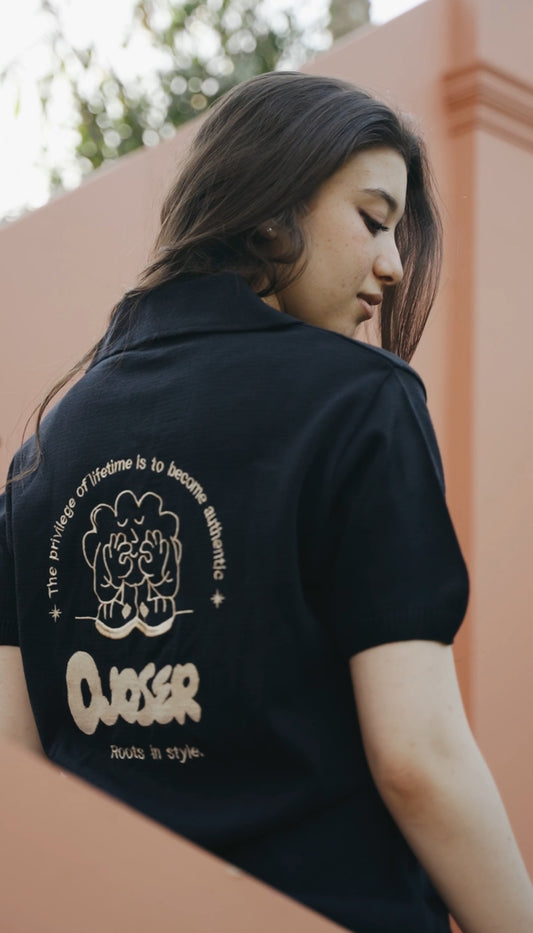 Djoser signature polo in navy blue